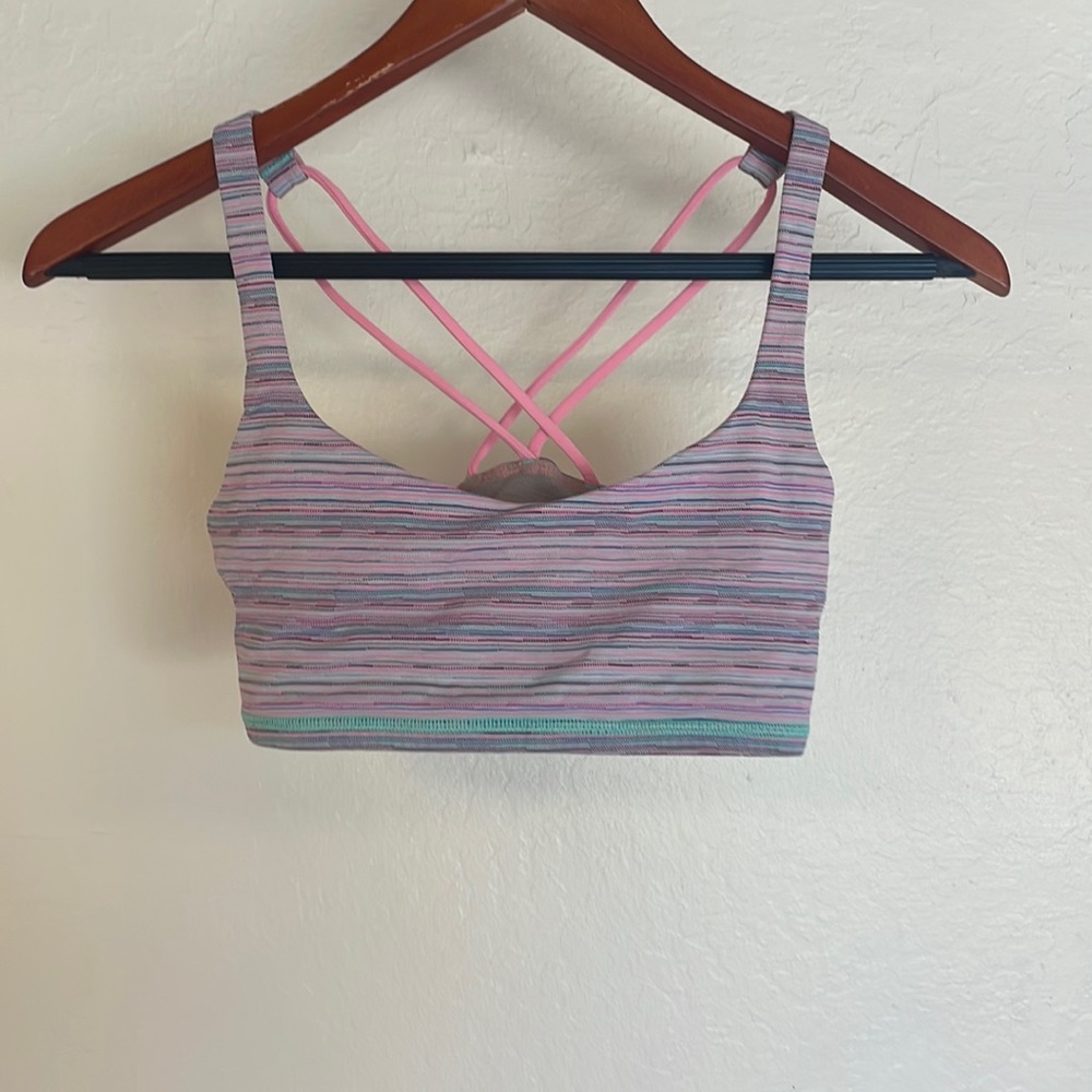 Pink/Purple/Blue Patterned Lululemon Sports Bra